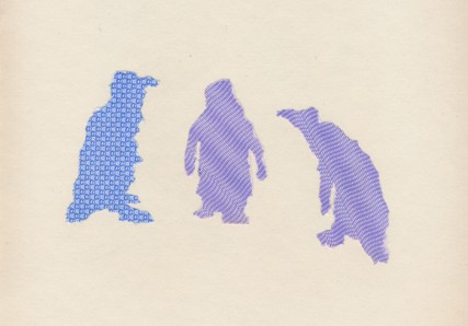 3 penguins (blue envelopes)