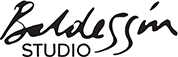 Baldessin Studio logo in black and white
